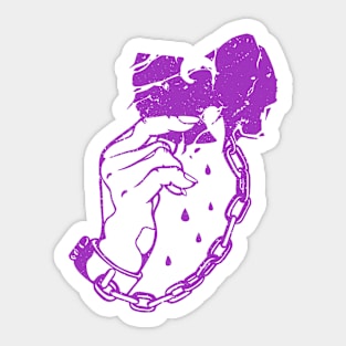 manacles handcuffs wutang purple Sticker